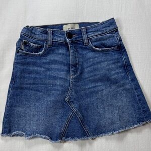 DL1961 Distressed Blue Mini Skirt